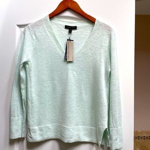 Banana Republic Linen Blend Sweater Tunic Aqua/Mint Small Petite